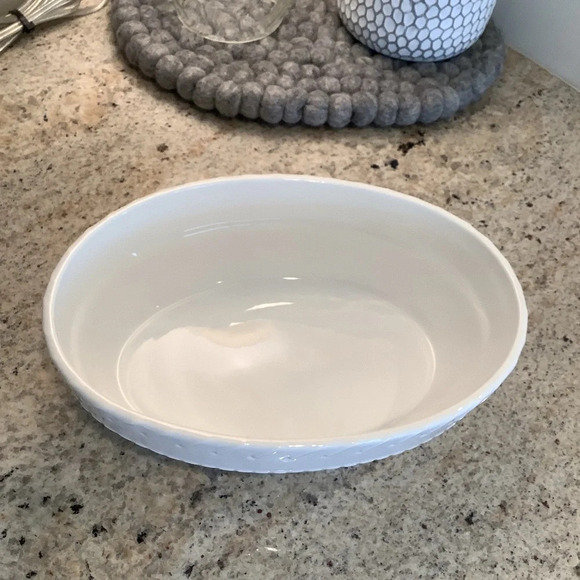 One Ralph Lauren Whipstitch Cream Serving Bowl - Picture 2 of 5